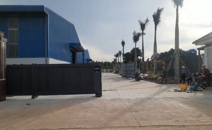 Cổng trượt tự động lắp tại đồng nai